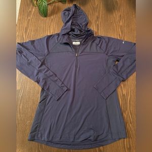 EUC Columbia Omni Shade Quarter Zip with Hood in Size L